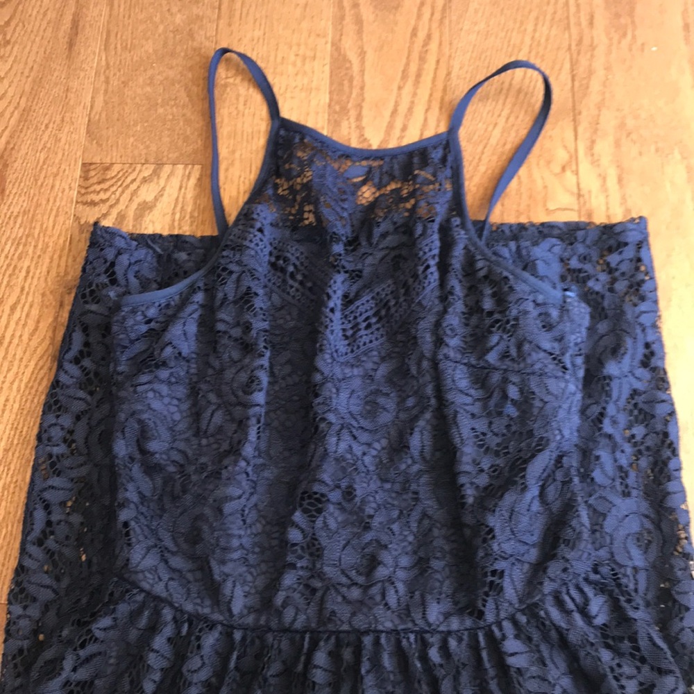 NavyBlue Floral Racerback Dress